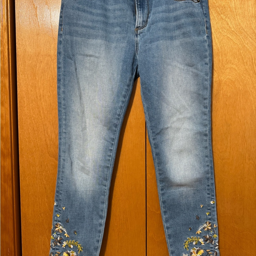 Embroidered Blue Jeans